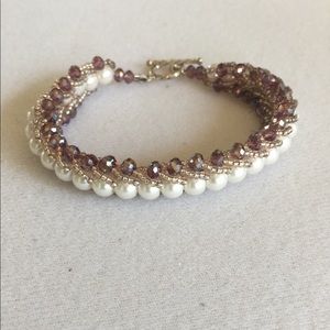 SJC Crystal Bracelet with .925 SS Clasp